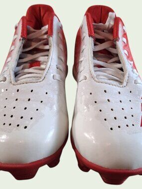 Adidas Icon 4 Splash MD Youth Baseball Cleats White Red G26697 Kids Size 2.5 Use
